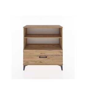 Arges Şifonyer 2 Raflı Tek Çekmeceli 88x30x96 Çam-Çam
