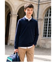 LCW Kids Lacivert Polo Yaka Erkek Çocuk Pike Tişört