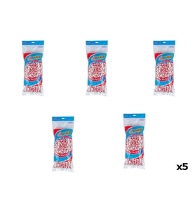 Elmop PM01 Yedek Vidalı Mop Paspas Püskül Ucu - Pamuklu Mikrofiber İpli Mop Yedeği Başlığı - 5 Adet