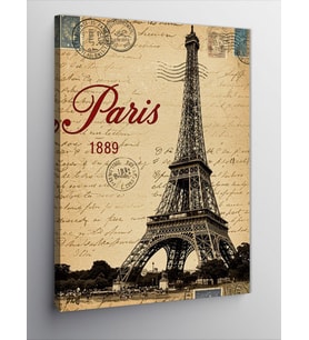 Kanvas Tablo Paris 1889 ve Eyfel Kulesi