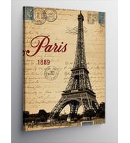 Kanvas Tablo Paris 1889 ve Eyfel Kulesi