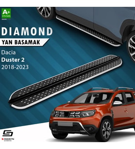 S-Dizayn Dacia Duster 2 Diamond Krom Yan Basamak 183 Cm 2018-2023 A+ Kalite