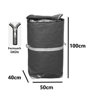 Jokey Ambalaj Iş-Ev Branda Taşıma Çuvalı 50X40+100CM Fermuarlı ve Cepli 170GR.TEKSTIL Çuvalı