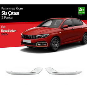 Fiat Egea Uyumlu Sedan Krom Sis Çıtası 2 Parça. 2020 Üzeri