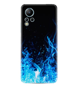 Infınix Note 12 Kılıf Silikon Desen Özel Seri Blue Fire 1678