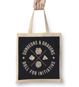 Dungeons And Dragons Roll For Initiative Bez Çanta Uzun Saplı