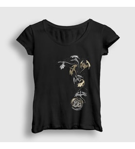 Presmono Kadın Siyah Flow Blind Guardian T-Shirt 379678tt