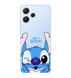 Xiaomi REDMI 12 Uyumlu We Love Stitch Desenli Şeffaf Telefon Kılıfı