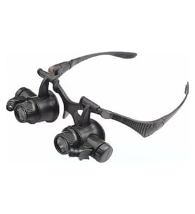 Gözlük Modeli 10x 15x 20x 25x Lens,2led Işıklı,büyüteç