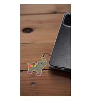 Miyuki Boncuk El Yapımı Gri Fil Telefon Çarmı - Charm (Çok Renkli)