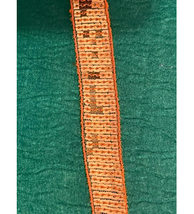 TURUNCU PUL PAYETLİ EN 2 CM ŞERİT BORDÜR APLİK (1 METRE)