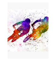 Bmx Yarışı Tablo Ahşap Poster Dekoratif
