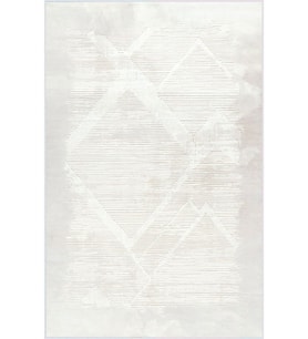 Eliana Home Baskılı, Yıkanabilir Kaymaz Taban Salon Halısı LNA0690 100x150 cm (Krem)