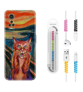 General Mobile GM 21 Pro GM 22 Pro Plus Kılıf Kablo Koruma Spiral Silikon Tablo Cat 1788