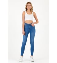 Explode - Kadın Açık Mavi Yüksek Bel Skinny Jeans Açık Mavi