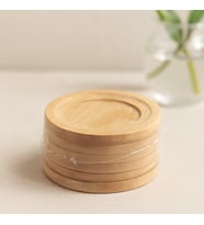 Bambu Ahşap Çay Tabağı 6'lı - 9.7 cm