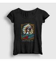 Presmono Kadın Siyah Tour Grateful Dead T-Shirt 389198tt