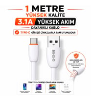 İmeng 3.1A UsbA to Type-C Data ve Hızlı Şarj Kablosu ML109 Beyaz