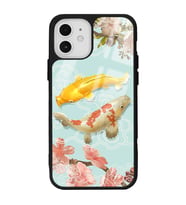 iPhone 12 - 12 Pro Uyumlu Koi Balığı Tasarımlı Glossy Telefon Kılıfı