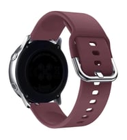 Samsung Galaxy Watch 3 Gear S3 Kordon 45mm 46mm Kordon Silikon Bileklik Kopçaklı (Vişne)