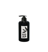 Sıvı Sabunluk Yuvarlak Plastik 500 Ml - Siyah