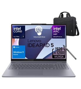 Lenovo Ideapad 5 2in1 16IAL10 Intel® Core Ultra 7 255H 16GB 2tb SSD 16" Wuxga (Dokunmatik Ekran) Windows 11 Home Bilgisayar 83KS002ATR - Lenovo Pen+Çanta Wz4