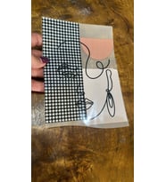 19X14 CM ÜTÜ İLE YAPIŞAN EKOSEE KADIN SURAT TRANSFER BASKI ARMA TİŞÖRT BASKI (Kahverengi)
