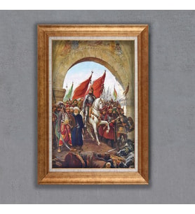 Altın Varaklı Paspartulu Çerçeveli Tablo bn24