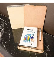 Sivil Havacı Ahşap Kutulu Defter Kalem Set