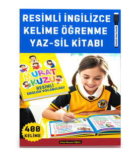 Resimli İngilizce Kelime Öğrenme YAZ-SİL Kitabı (400 Temel Kelime)