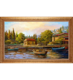 ALTIN ÇERÇEVELİ PASPARTULU TABLO CR217