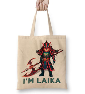 Laika Fire Dragon Knight Summoners Bez Çanta Uzun Saplı