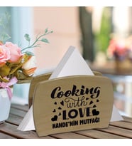 BK Gift Kişiye Özel İsimli Lüks Ahşap Peçetelik-4