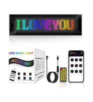 Led Matrix Panel Orta Boy Dijital Kayar Rgb Ekran Kumandalı Mobil Uygulamalı 60X12 cm