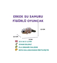 Erkek Su Samuru Figür - 3D Mini Doğa Oyuncağı