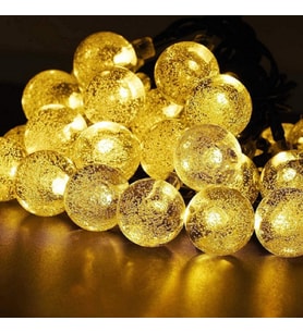 VIP KALİTE GÜN IŞIĞI KRİSTAL TOP LED IŞIK CRYSTAL LED LİGHT BALL YILBAŞI AĞACI IŞIĞI SARI NOEL IŞIĞI
