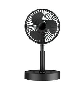 Çeşithane F-06 Masaüstü Ayaklı Fan Şarjlı Kompakt Siyah Mini Fan