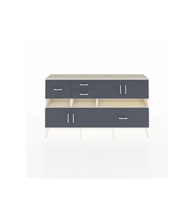 Arges Konsol 5 Raflı 4 Çekmeceli 4 Kapaklı 176x30x99 Aytaşı-Antrasit