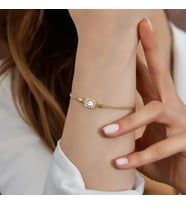 Goldium 14 Ayar Altın Sonsuzluk Bileklik (Sarı)