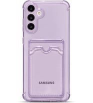 Teknomoda Samsung Galaxy S25 Kılıf Kartlıklı Anti Şok Korumalı Şeffaf Silikon Lila
