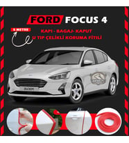 Ford Focus 4 Oto Araç Kapı Koruma Fitili 5metre Parlak Kırmızı Renk