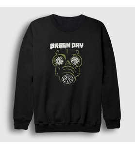 Presmono Unisex Siyah Gas Green Day Sweatshirt 402388tt