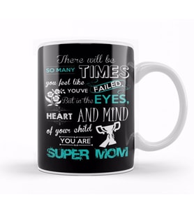 Super Mom Süper Anne Kupa Bardak Porselen