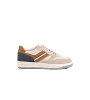 Ayakmod Bej Hakiki Deri Erkek Sneaker 4Y1987-2090 M (Bej-Lacivert)