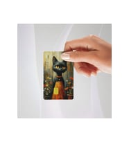 Önlüklü Kedi temalı Kredi/banka Kartı Kaplama Sticker tekli