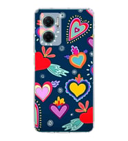 PrintiFy Xiaomi Redmi Note 11E ile Uyumlu 1mm Slim Fit Retro Colors 3 Baskılı Şeffaf  Kılıf