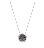 EMILIANO JEWELLERY Zirkon Taşlı Pırlanta Montür Gümüş Rengi Kaplama Yuvarlak Kolye