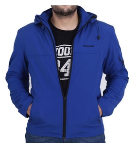 Motosiklet Montu Jaws Soft Shell Mavi Erkek Motorcu Mont