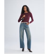 LCW Jeans İndigo Baggy Fit Kadın Jean Pantolon