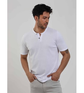 Dufy Beyaz Erkek Slim Fit Düz Düğmeli O Yaka Kazak - 104626
